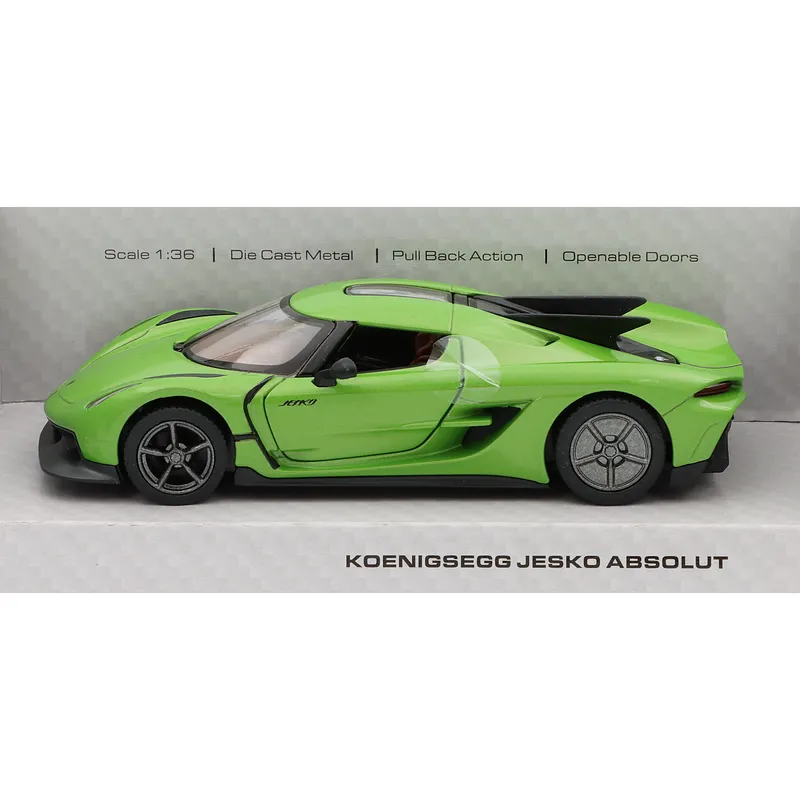 Koenigsegg Jesko Absolut - Grøn - 1:36 - Kinsmart