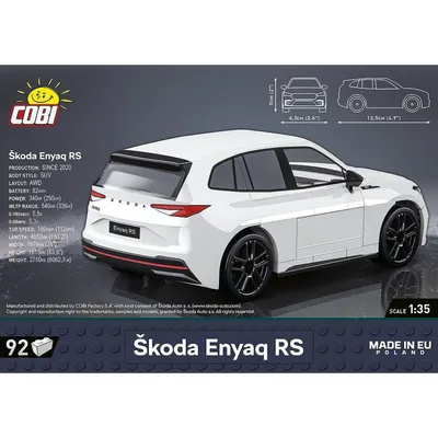 Skoda Enyaq RS - Vit - Klossbyggmodell - 24575 - COBI - 1:35