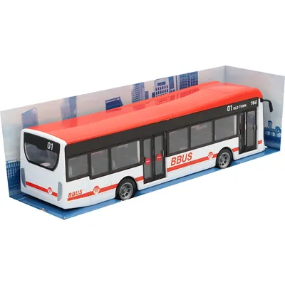 City Bus - Vit / Röd - Bburago - 19 cm