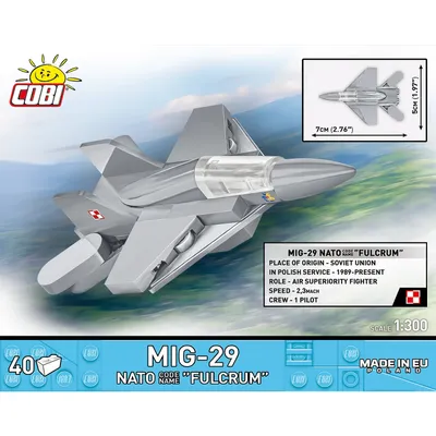 MIG-29 Nato "Fulcrum" - Klossbyggmodell - 5928 - COBI - 1:300