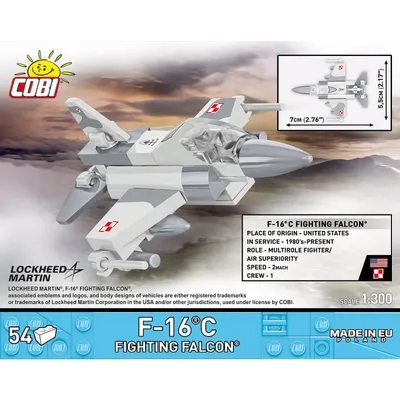 F-16C Fighting Falcon - Klossbyggmodell - 5929 - COBI - 1:300