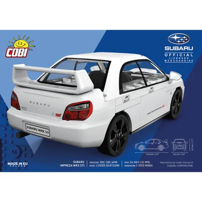 Subaru Impreza WRX STI - Vit - Klossbyggmodell - 24649 - COBI - 1:35