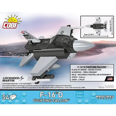 F-16D Fighting Falcon - Klossbyggmodell - 5941 - COBI - 1:300