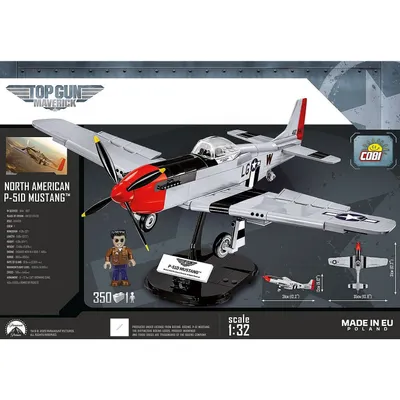 North American P-51D Mustang - Top Gun Maverick - Byggesæt - 5846 - COBI - 1:32
