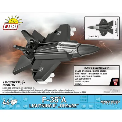 F-35A Lightning II "Husarz"- Klossbyggmodell - 5926 - COBI - 1:300