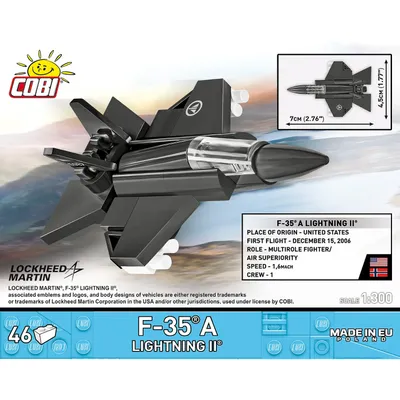 F-35A Lightning II - Klossbyggmodell - 5940 - COBI - 1:300