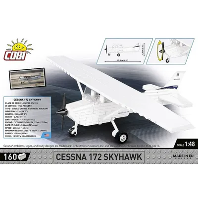 Cessna 172 Skyhawk - Vit - Byggklossar - 26620 - COBI - 1:48