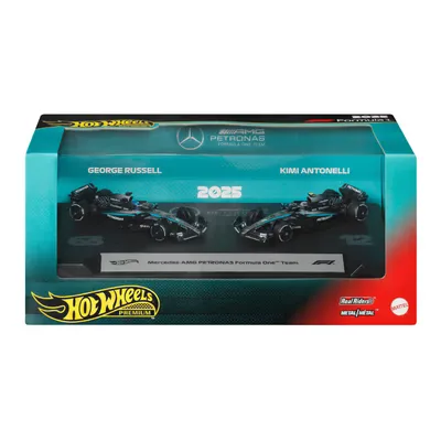 Mercedes-AMG F1 W16 E - #63 George Russell + #12 Kimi Antonelli - 2-pack - Hot Wheels Premium