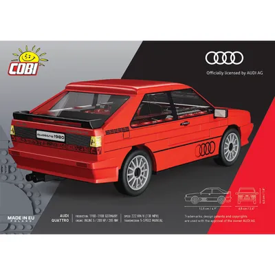 Audi Quattro 1980 - Röd - Klossbyggmodell - 24664 - COBI - 1:35