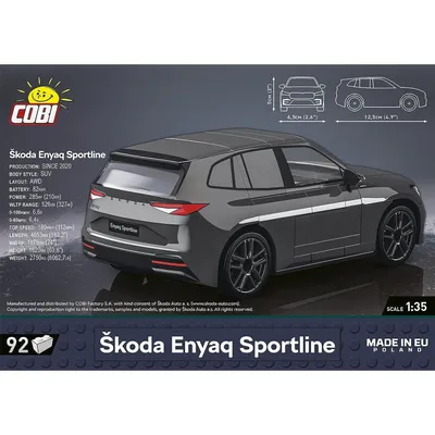 Skoda Enyaq Sportline - Grå - Klossbyggmodell - 24576 - COBI - 1:35