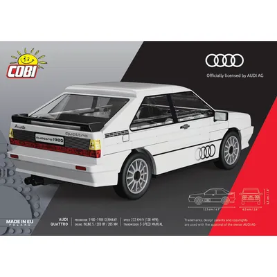 Audi Quattro 1980 - Vit - Klossbyggmodell - 24665 - COBI - 1:35