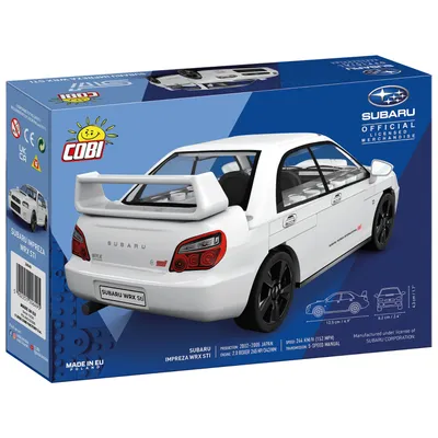 Subaru Impreza WRX STI - Vit - Klossbyggmodell - 24649 - COBI - 1:35