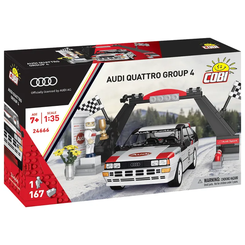 Audi Quattro Group 4 - Vit - Klossbyggmodell - 24666 - COBI - 1:35