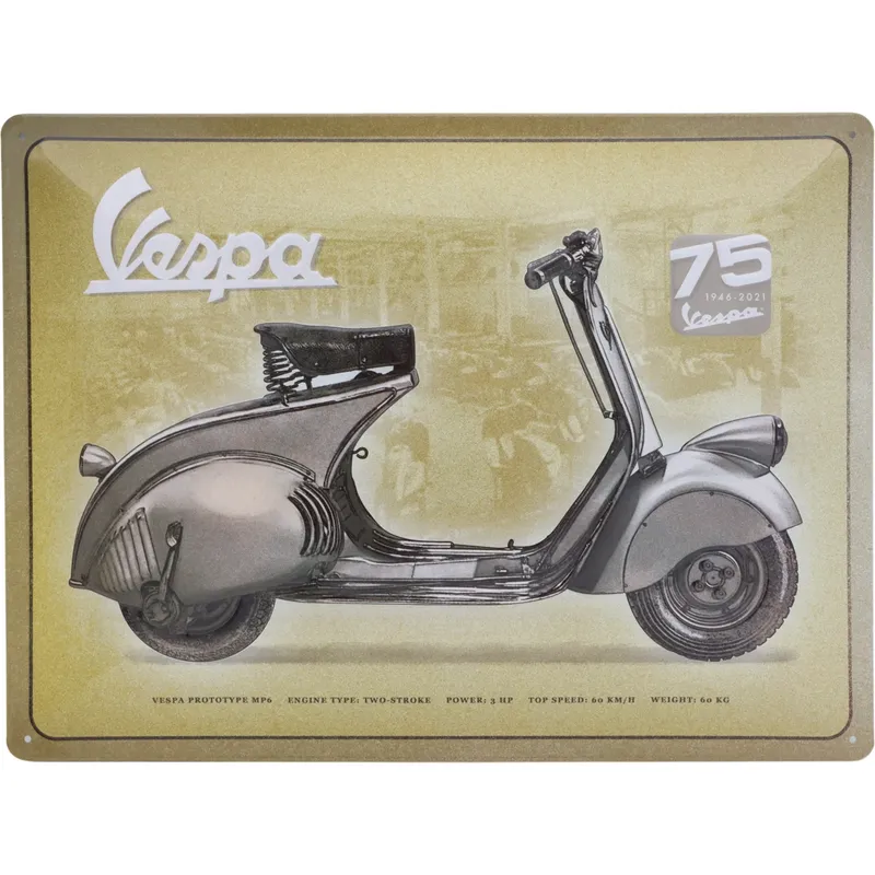 Vespa MP6 - Plåtskylt - 40x30 cm