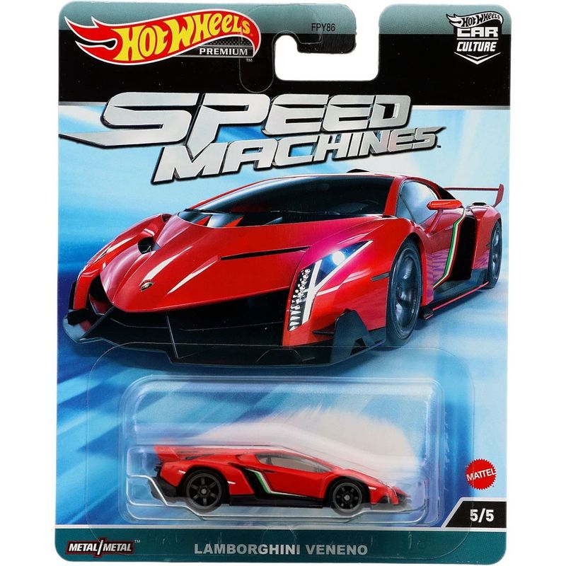 Lamborghini Veneno - Speed Machines 5/5 - Röd - Hot Wheels