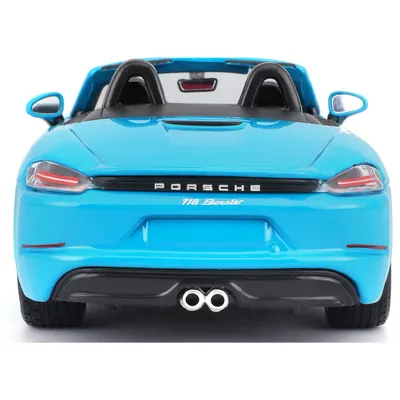 Porsche 718 (982) Boxster Cabriolet - Ljusblå - Bburago - 1:24