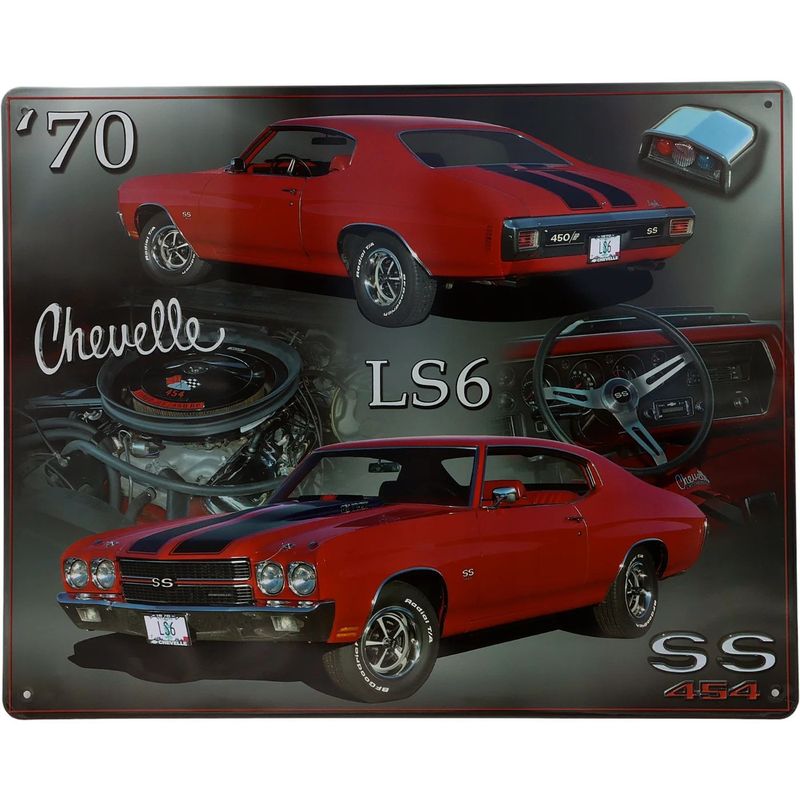 70 Chevelle LS6 SS 454 - Chevrolet - Plåtskylt - 38x31 cm