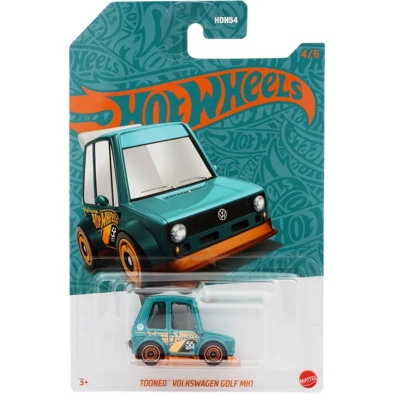 Tooned Volkswagen Golf MK1 - Green and Gold - Hot Wheels