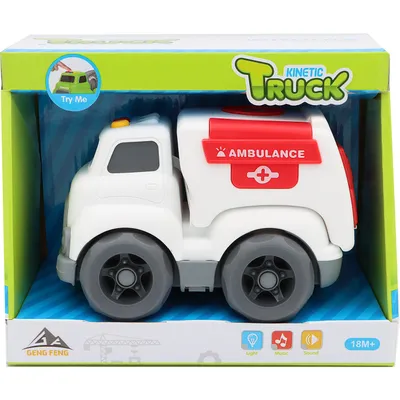 Ambulance Truck - Ljud och Ljus - Kinetic Truck - 16 cm