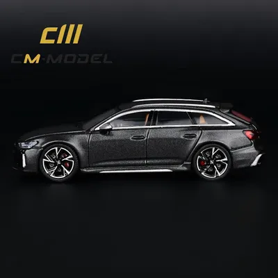 Audi RS 6 Avant (C8) 2021 - Svartgrå - CM-Model - 1:64