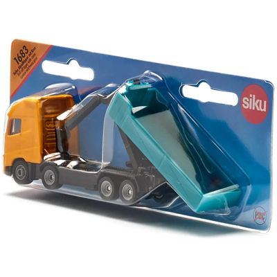 Volvo - Lastbil med flak och kran - 1383 - Siku - 12 cm