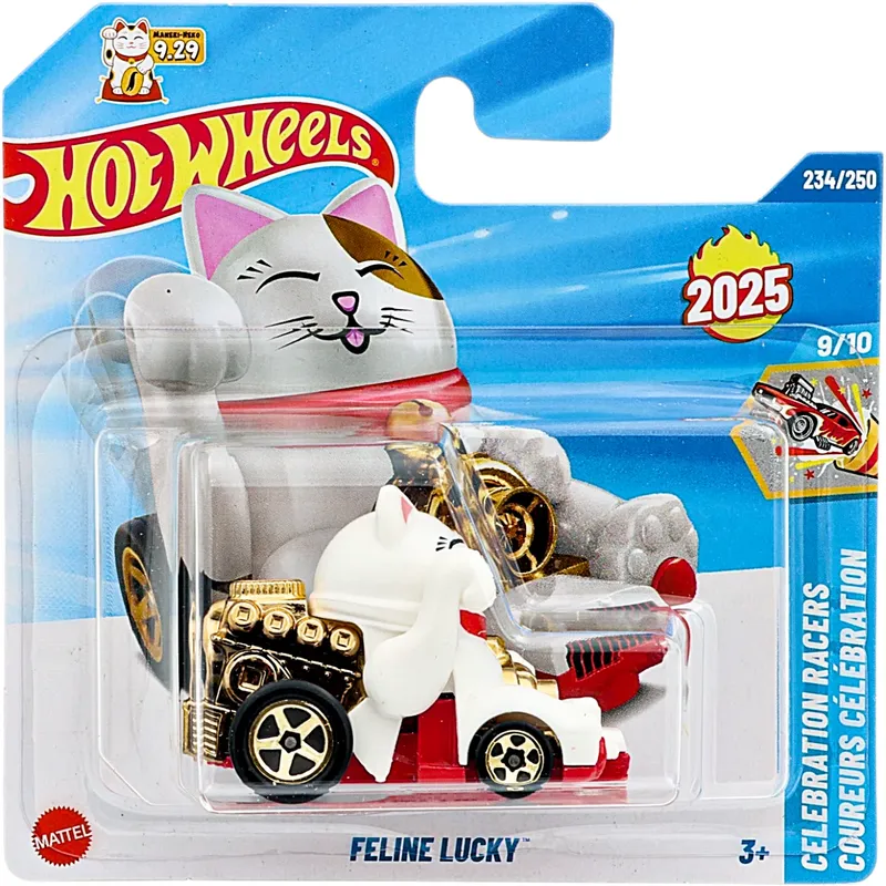 Feline Lucky - Vit - Celebration Racers - Hot Wheels