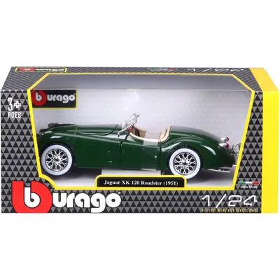 Jaguar XK 120 Roadster - 1951 - Grön - Bburago - 1:24