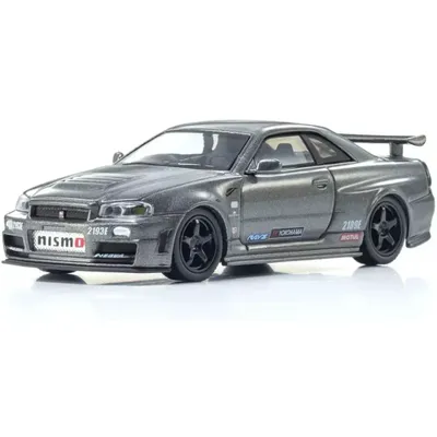 Nissan Skyline GT-R med LED-belysning - Grå- Kyosho - 1:64