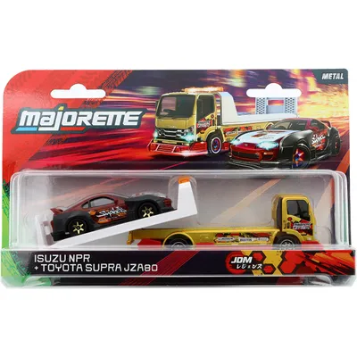 Isuzu NPR + Toyota Supra JZA80 - JDM Legends Tuning Transporter - Majorette