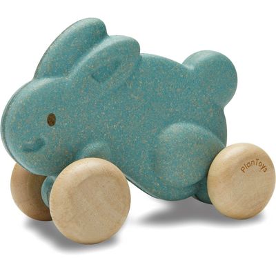 PlanToys Push Along Bunny - blå