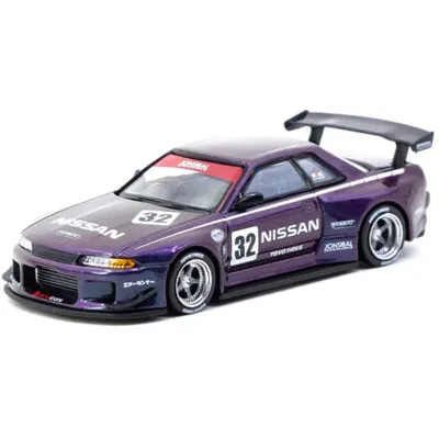 Nissan Skyline (R32) Widebody - Lila - Tarmac Works - 1:64