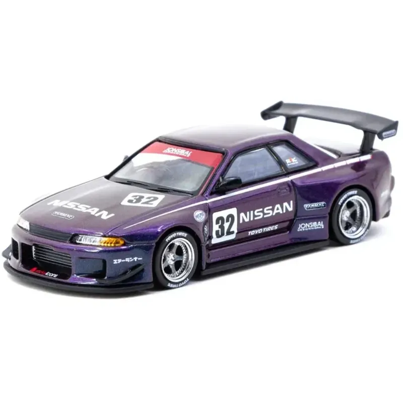 Nissan Skyline (R32) Widebody - Lila - Tarmac Works - 1:64