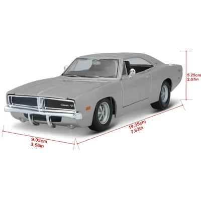 1969 Dodge Charger R/T - Silver - Maisto - 1:25