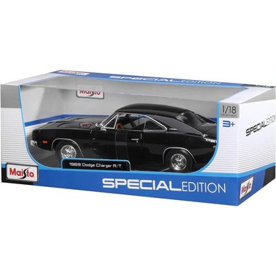 1969 Dodge Charger R/T - Svart - Maisto - 1:18