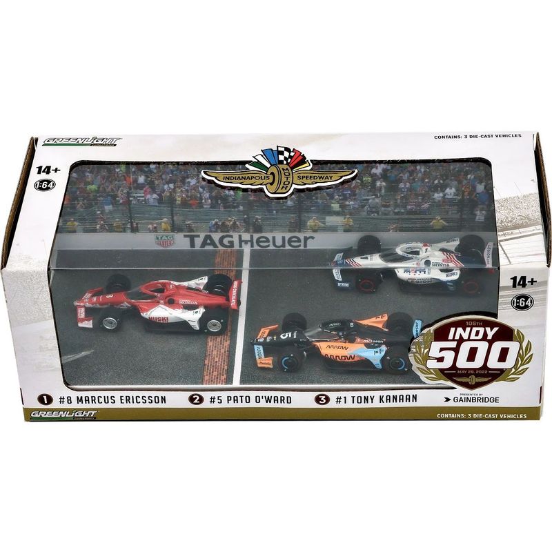 Indy 500 - Ericsson, O'ward och Kanaan - GreenLight - 1:64
