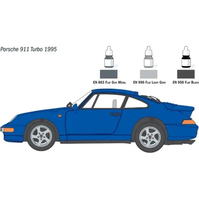 Porsche 911 Turbo - Komplett Byggset 72013 - Italeri - 1:24