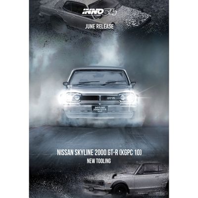 Nissan Skyline 2000 GT-R (KPGC10) - Silver - Inno64 - 1:64