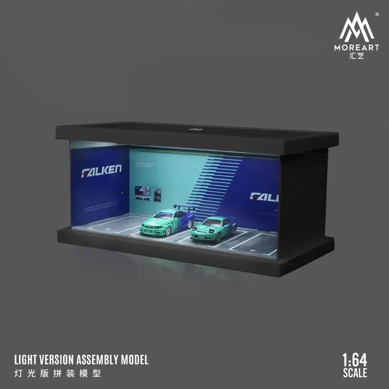 Falken Parking Lot - Parkering Diorama - LED-belysning - 1:64