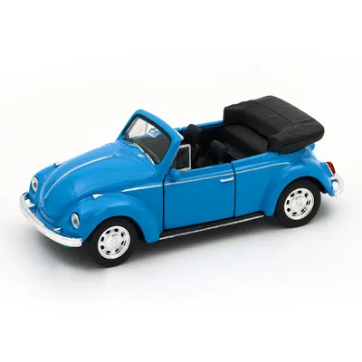 Volkswagen Beetle Convertible - Blå - Welly - 11 cm