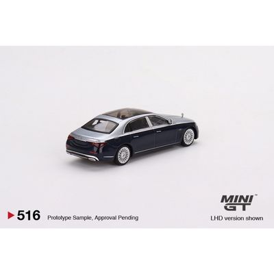 Mercedes-Maybach S 680 - Silver/Blå - Mini GT - 1:64