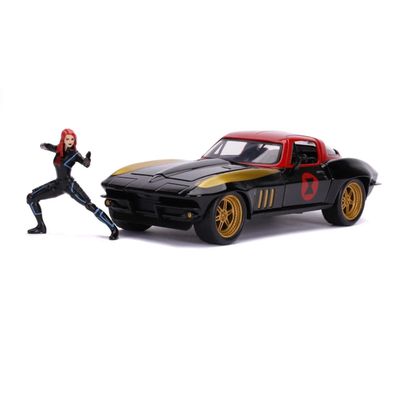 Black Widow & 1966 Chevy Corvette - Avengers - Jada - 1:24