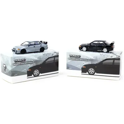 Mitsubishi Lancer GSR Evolution III - Svart - Tarmac - 1:64