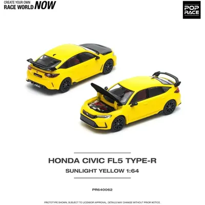 Honda Civic Type R FL5 - Gul - Pop Race - 1:64