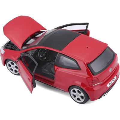 Volkswagen Polo GTI Mark 5 - Röd - Bburago - 1:24
