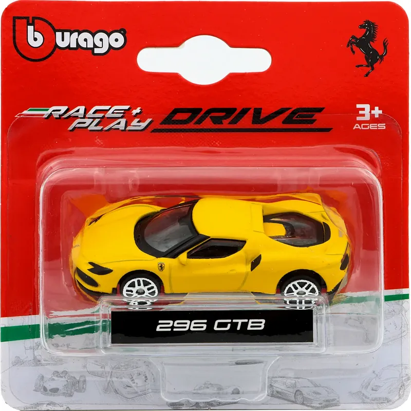 Ferrari 296 GTB - Gul - Bburago - 7 cm