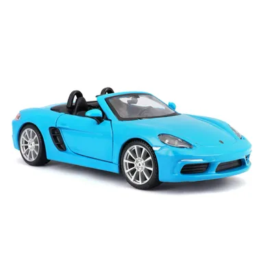 Porsche 718 (982) Boxster Cabriolet - Ljusblå - Bburago - 1:24