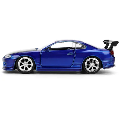 2001 Nissan Silvia (S15) - Blå - Pink Slips - Jada - 13 cm