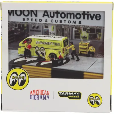 Mechanic III Set Mooneyes Figurer Tarmac + American Diorama