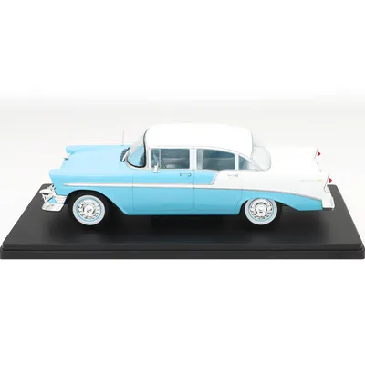 Chevrolet Bel Air - 1956 - Blå / Vit - WhiteBox - 1:24