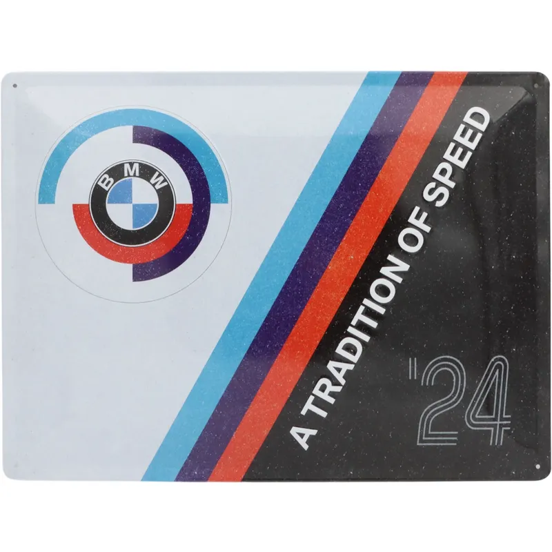 BMW - A Tradition of Speed - Plåtskylt - 40x30 cm